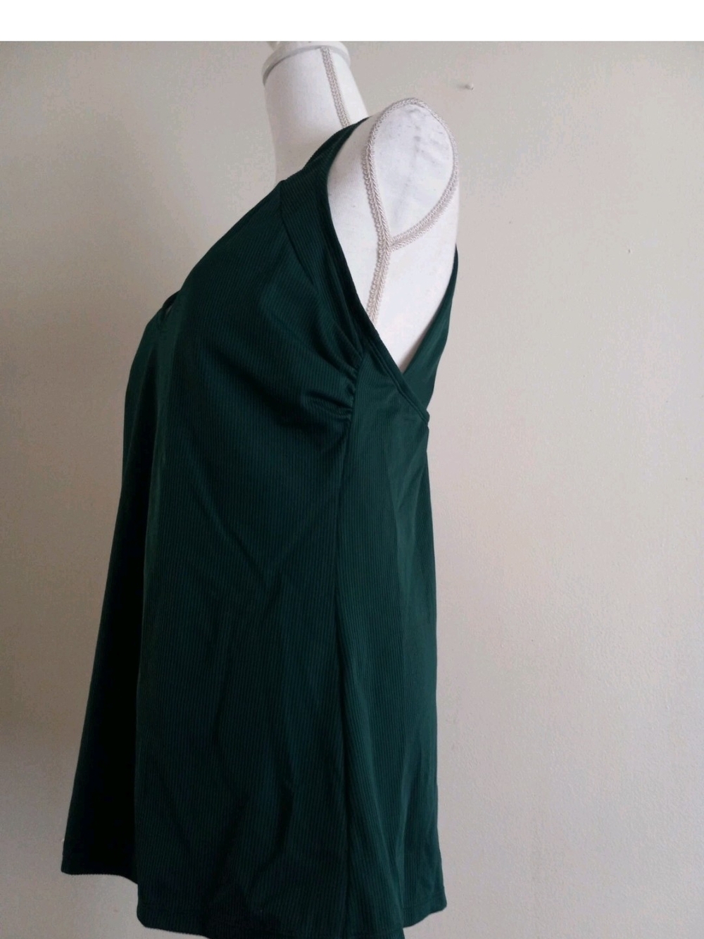Deep Green V-Neck Women's Tank  Swim Top BAY ONE GET ONE FREE $15 - Picture 5 of 8